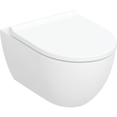 Zestaw wiszącej miski WC Geberit Acanto, lejowa, ukryte mocowania, TurboFlush, z deską sedesową