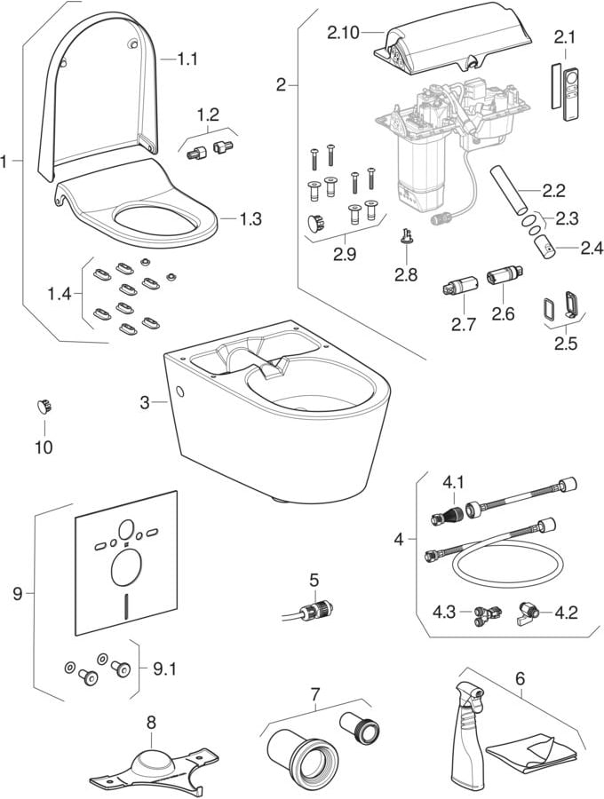 Urządzenia WC z funkcją higieny intymnej, wisząca miska WC Geberit AquaClean Sela